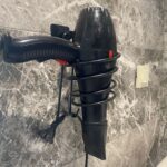 BUFFER® Kendiliğinden Yapışkanlı Siyah Paslanmaz Metal Fön Makinesi Askısı Saç Kurutma Makinesi Tutacağı - Görsel 2
