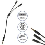 BUFFER® 1 Erkek 2 Dişi 35 mm Kulaklık ve Mikrofon Ayırıcı Çoklayıcı  Aux Kablo - Görsel 5