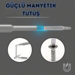 BUFFER® 25 Parça 24 farklı uçlu Mıknatıslı 25 in 1  Tornavida Seti - Görsel 5