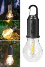 BUFFER® Şarj Olabilen 3 Farklı Mod LED'li Kendiliğinden Asma Kancalı Kamp,Dış Cephe Lambası - Görsel 6