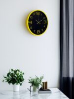 36 Cm Sarı Gold Rakamlı Duvar Saati - Görsel 3