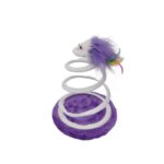 BUFFER® Tahta Tabanlı Peluşlu Hareketli Yaylı Eğlenceli Kedi Oyuncağı - Görsel 6