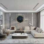 Royal Marble Gold 40 Cm Metal Duvar Saati - Görsel 4