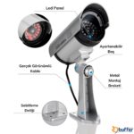 BUFFER® %100 Gerçekçi İç ve Dış Mekan İçin Sahte Güvenlik Kamerası - Görsel 6
