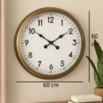 60 cm Eskitme Metal Dekoratif Duvar Saati - Görsel 3