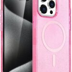 Mey İthalat®  iPhone 14 Pro Max Kılıf Star Magsafe Kapak - Pembe