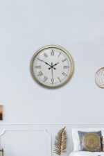 Retro Modern Roma Rakamlı 40 Cm Metal Duvar Saati - Görsel 4