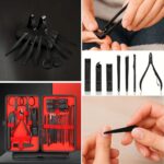 BUFFER® 24 Parça Kendiliğinden Deri Çantalı Seyahat Tipi Manikür Pedikür Seti - Görsel 5