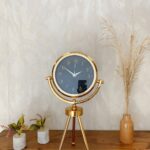 Gold Metal Mini Tripod Tokyo Masa Saati 45×26 cm