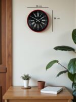 36 Cm Kırmızı Asil Duvar Saati - Görsel 5