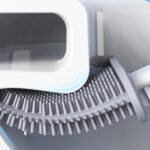 BUFFER® Duvara Monte Edilebilir Kapaklı Askılı Klozet Yumuşak Silikon Başlıklı Tuvalet Fırçası Seti - Görsel 4