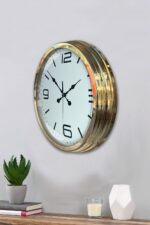 Gold Lüks 40 Cm Metal Modern Duvar Saati - Görsel 3