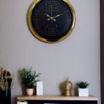 Elite Luxury Gold 40 Cm Metal Duvar Saati