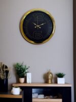 Elite Luxury Gold 40 Cm Metal Duvar Saati