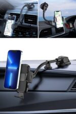 BUFFER® Ayarlanabilir Vakum Kilitli Cam Ve Torpidoya Takılabilen Telefon Tutucu - Görsel 6