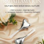 Kalp Şeklinde Soğuk Yüz Masaj Aleti - Cilt Sıkılaştırıcı ve Şişkinlik Giderici Cryo Sticks