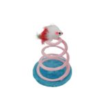 BUFFER® Tahta Tabanlı Peluşlu Hareketli Yaylı Eğlenceli Kedi Oyuncağı - Görsel 7