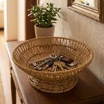 BUFFER® 28 cm Plastik Rattan Servis Çanağı – Doğal Hasır Görünümlü Dekoratif Meyve, Ekmek ve Sunum Kasesi - Görsel 4