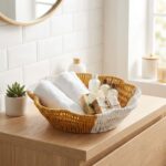 BUFFER® Çiçek Model Çift Renkli Plastik Rattan Ekmek ve Meyve Sepeti - Çok Amaçlı Banyo ve Mutfak Düzenleyici - Yıkanabilir Organizer - Görsel 2