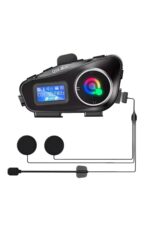 BUFFER® Q58 Motorsikletler İçin Fener Özellikli SD Kart Bölümlü LCD Ekranlı Kablosuz Bluetooth Kulaklıklı – Suya Dayanıklı Kask Kulaklığı - Görsel 6