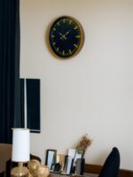 36 Cm Kahverengi Modern Duvar Saati - Görsel 3