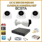 2 MP 1080P 3 İç Mekan 1 Dış Mekan Kameralı Ahd Güvenlik Seti