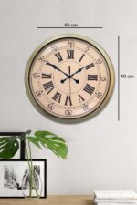 Nostalji Stil 40 Cm Metal Eskitme Duvar Saati - Görsel 5
