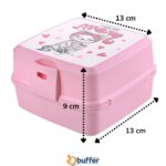 BUFFER® Kendiliğinden Kaşık Çatallı Beslenme Kutusu 4 Bölmeli Çocuk Beslenme Kabı Saklama Kutusu - Görsel 7