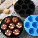 BUFFER® 7 Gözlü Silikon Çok Amaçlı Airfryer Muffin Cupcake Kek ve Çörek Pişirme Kalıbı - Görsel 8