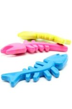 BUFFER® Balık Kemiği İskelet Şekilli Renkli Plastik Kedi Oyuncağı - Görsel 5