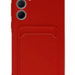 Mey İthalat®  Samsung Galaxy A35 5G Kılıf Kelvin Kartvizitli Silikon - Kırmızı