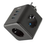 BUFFER® Isıya Dayanıklı Termal Akım Korumalı ve Çocuk Korumalı 3 Priz Girişli 3 USB Girişli Küp Priz - Görsel 3