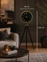 Vintage Roma Rakamlı Modern Tripod Ayaklı Saat - Görsel 4