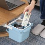 BUFFER® Mini Masa Çöp Kovası Plastik Tezgah Altı Geri Çekilebilir Yapışkanlı Görünmez Bölme Pratik - Görsel 6
