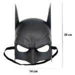 Mey İthalat® Siyah Renk Çocuk Boy Arkadan Lastikli Batman Maskesi A Kalite  20x14 cm - Görsel 2
