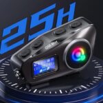 BUFFER® Q58 Motorsikletler İçin Fener Özellikli SD Kart Bölümlü LCD Ekranlı Kablosuz Bluetooth Kulaklıklı – Suya Dayanıklı Kask Kulaklığı - Görsel 5