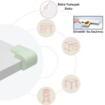 BUFFER® Kauçuk Bebek Çocuk Masa Sehpa Ünite Kenar Köşe Darbe Koruyucu Güvenlik Kiti - Görsel 6