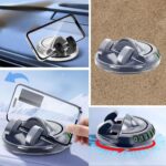 BUFFER® Numaratörlü Güçlü Yapışkanlı 360 Derece Dönebilen Su Geçirmez Araç İçi Telefon Tutucu Plastik Aparat - Görsel 3
