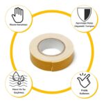 BUFFER® Çok Amaçlı Tüm Yüzeylerde Kullanıma Uygun Beyaz Çift Taraflı Köpük Sünger Montaj Bant - Görsel 4