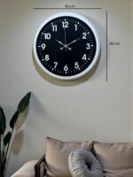 White Pure Kontrast 40 Cm Metal Duvar Saati - Görsel 5