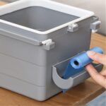 BUFFER® Mini Masa Çöp Kovası Plastik Tezgah Altı Geri Çekilebilir Yapışkanlı Görünmez Bölme Pratik - Görsel 4