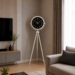 Royal Gold Rakamlı Beyaz Tripod Ayaklı Saat