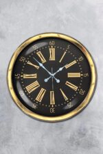 40 cm Metal Gold Roma Rakamlı Duvar Saati - Görsel 2
