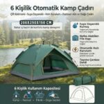 Hızlı Kurulum Outdoor Aile ve Doğa Çadırı 200x250x150 cm