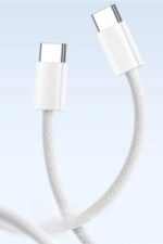 BUFFER® Apple 15/15 Pro Type-C to Type-C Hasır Örgü Hızlı Şarj Kablosu (1m) - Görsel 8
