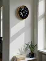 36 Cm Kahverengi Dekoratif Duvar Saati - Görsel 2