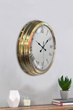 Gold Şık 40 Cm Metal Roma Rakamlı Duvar Saati - Görsel 3