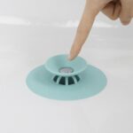 BUFFER® Silikon Malzeme Banyo Mutfak Gider Evye Lavabo İçine Çöp Tıpası Kaydırmaz Süzgeç Çeşitleri M - Görsel 8