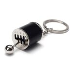 BUFFER® Hareketli Araba Vites Anahtarlık Altı Hız Manuel Vites Dişli Shifter Topuzu Metal Anahtarlık - Görsel 7