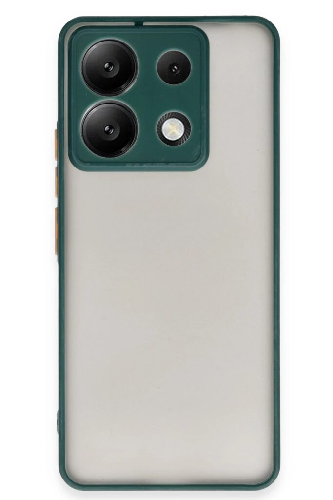 Mey İthalat®   Redmi Note 13 Pro 5G Kılıf Montreal Silikon Kapak - Yeşil